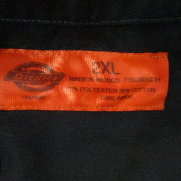 Dickies FS524 Women's Industrial Short-Sleeve Color Block Shirt in Black/Charcoa - Picture 5 of 7